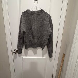 Garret Scott Mens Crewneck Sweater 100% Shetland Wool Gray XL